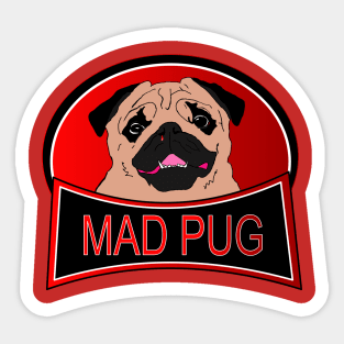 Mad Pug Sticker